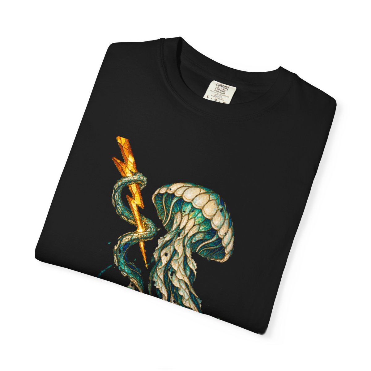 Storm Jelly Tee folded front print detail