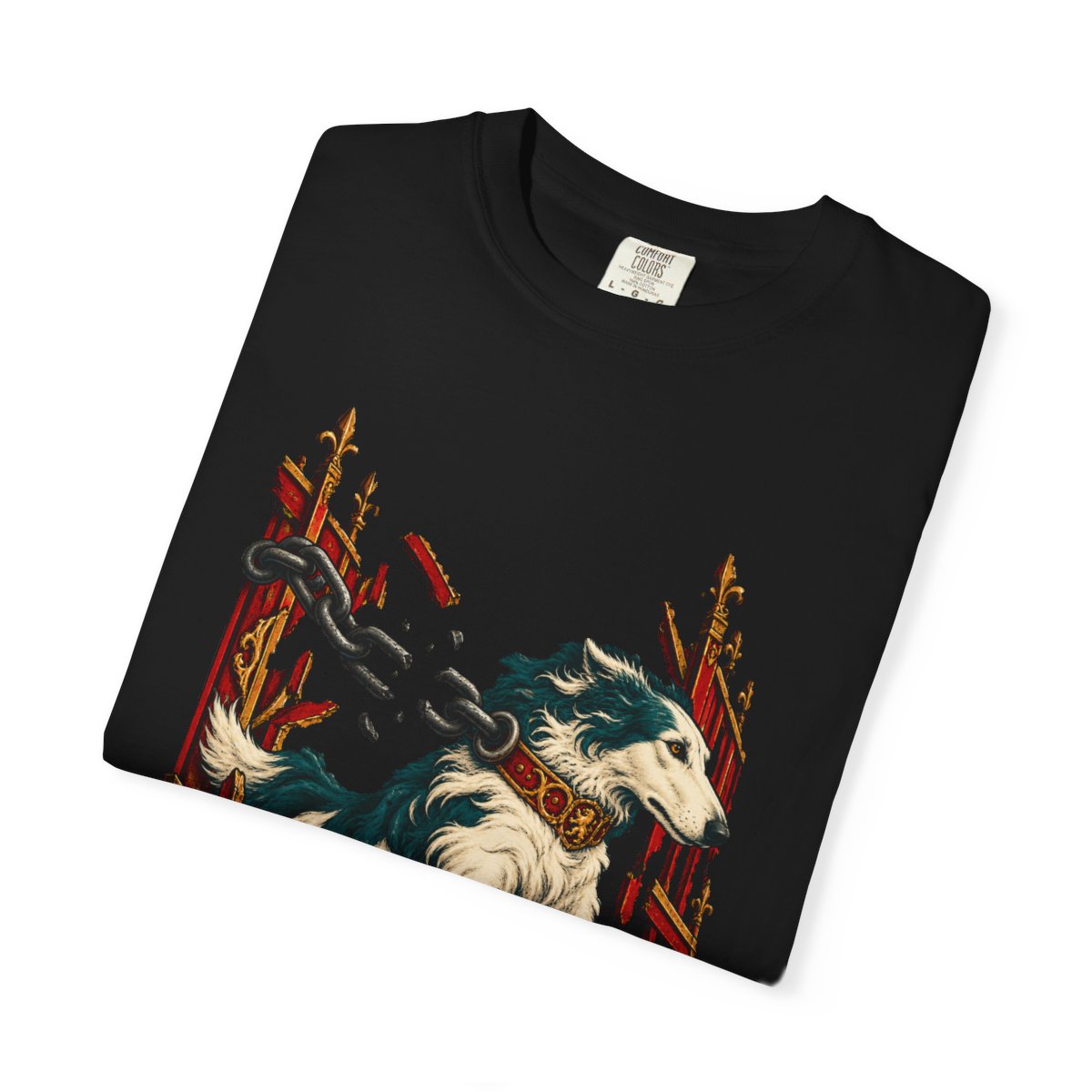 Hound Unchained Tee folded front print detail