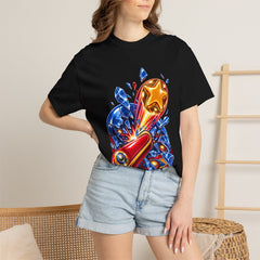 Flipper Strike Tee worn Printify context view on a Black Comfort Colors 1717 tee