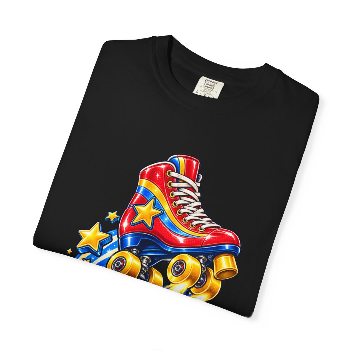 Rocket Skate Tee folded front print detail