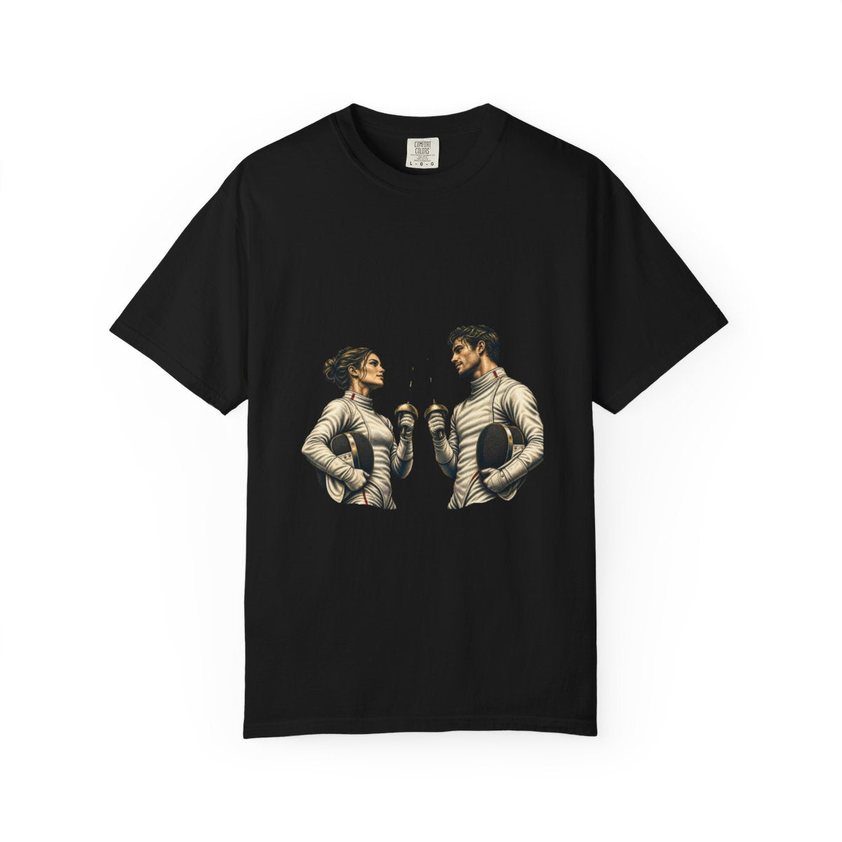 Final Salute Tee large front print on a Black Comfort Colors 1717 tee