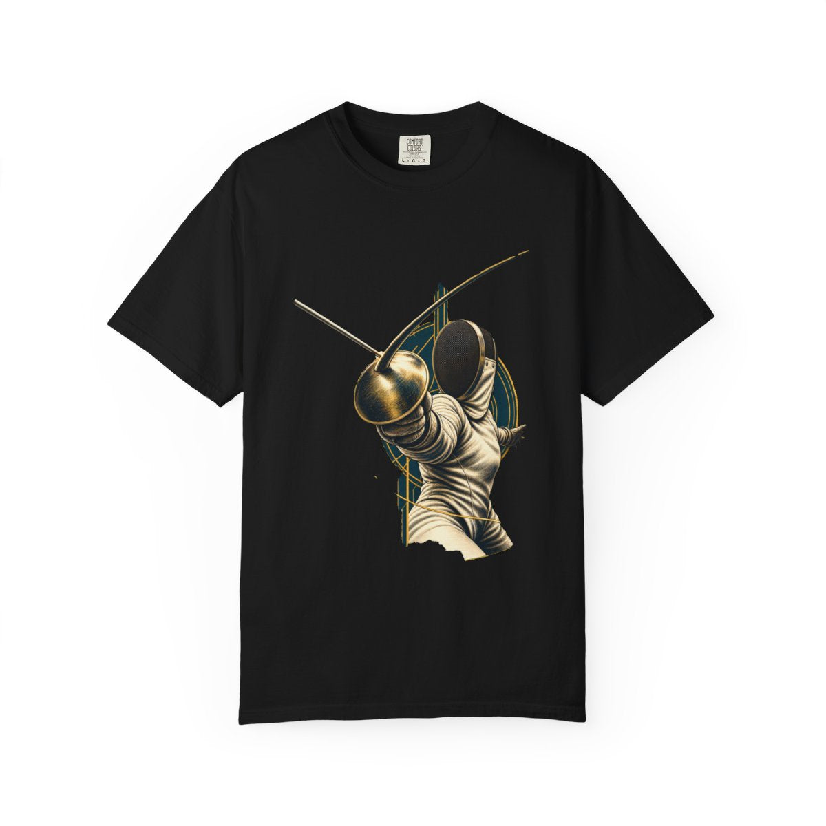Guard Up Tee large front print on a Black Comfort Colors 1717 tee