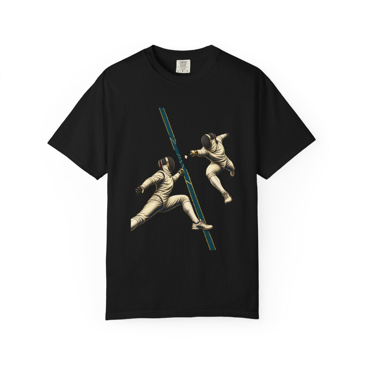 Mirror Bout Tee large front print on a Black Comfort Colors 1717 tee