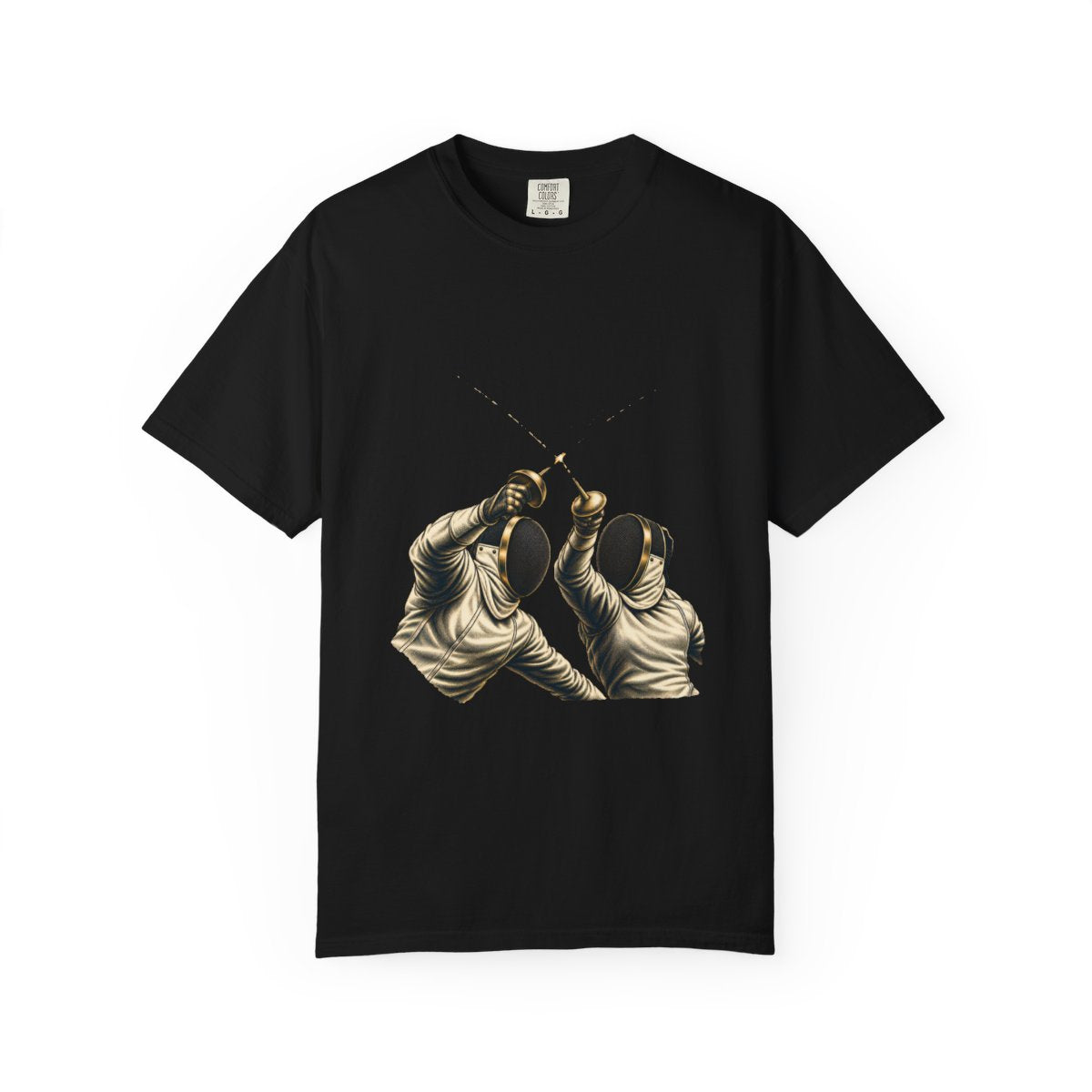 Parry Spark Tee large front print on a Black Comfort Colors 1717 tee