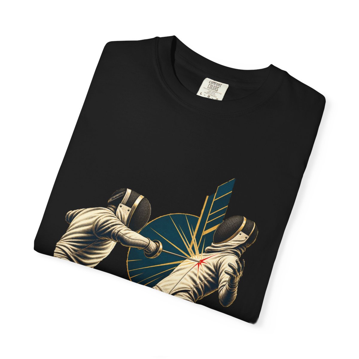Point Taken Tee folded front print detail