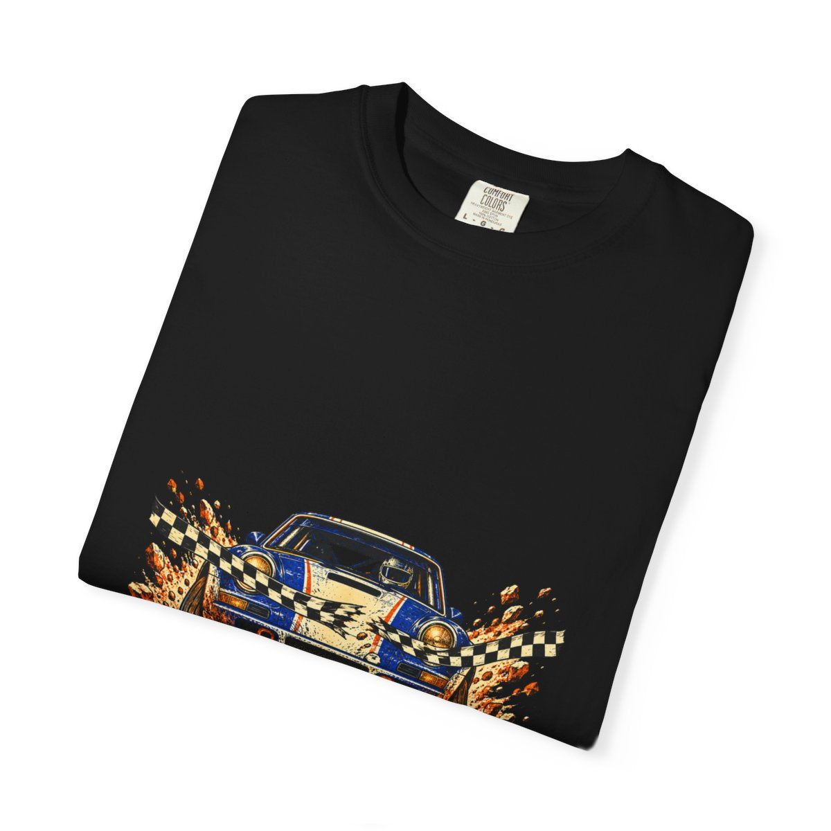 Finish Burst Tee folded front print detail