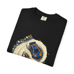 Hairpin Drift Tee folded front print detail