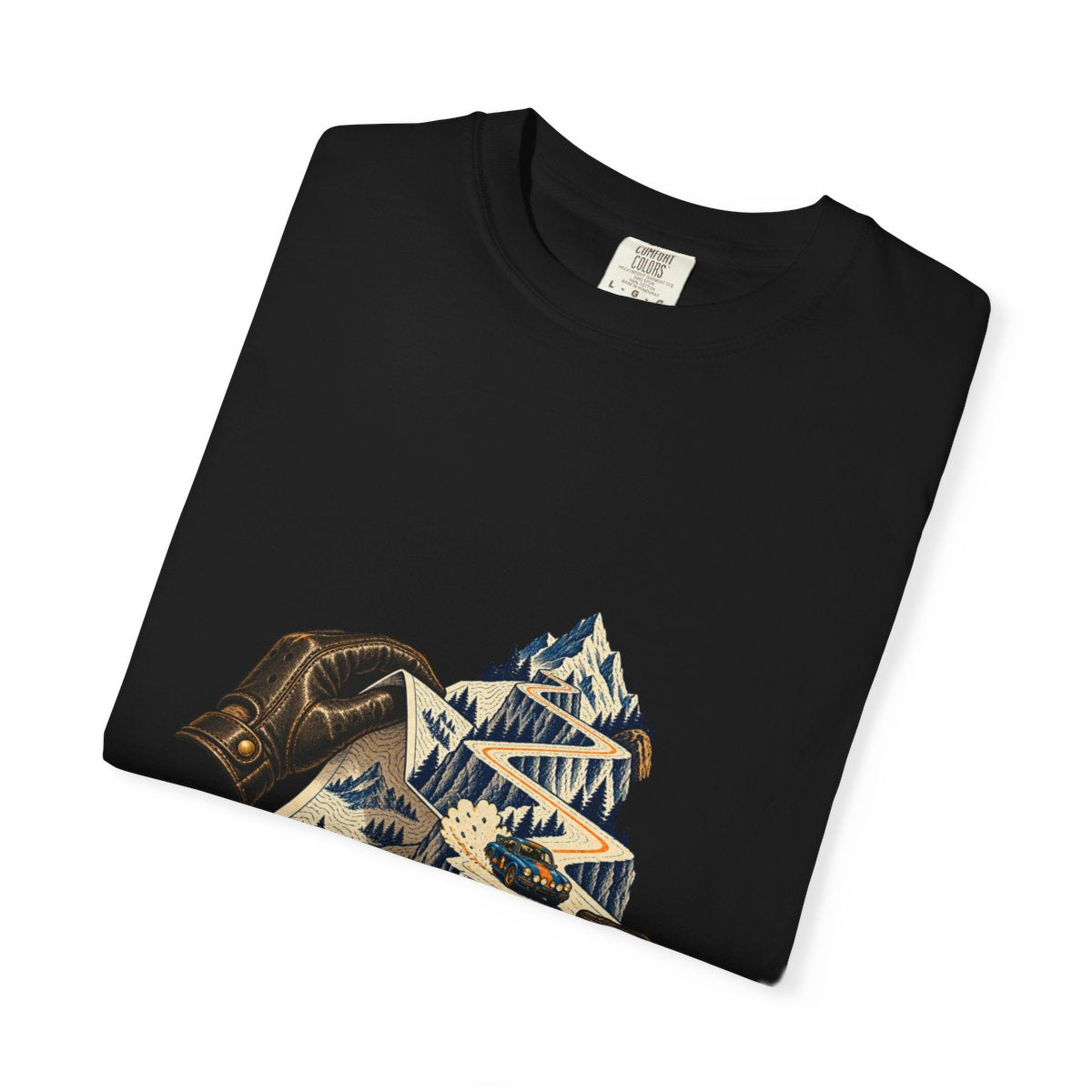 Navigator Tee folded front print detail