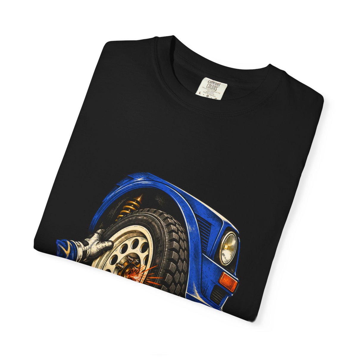 Pit Spark Tee folded front print detail