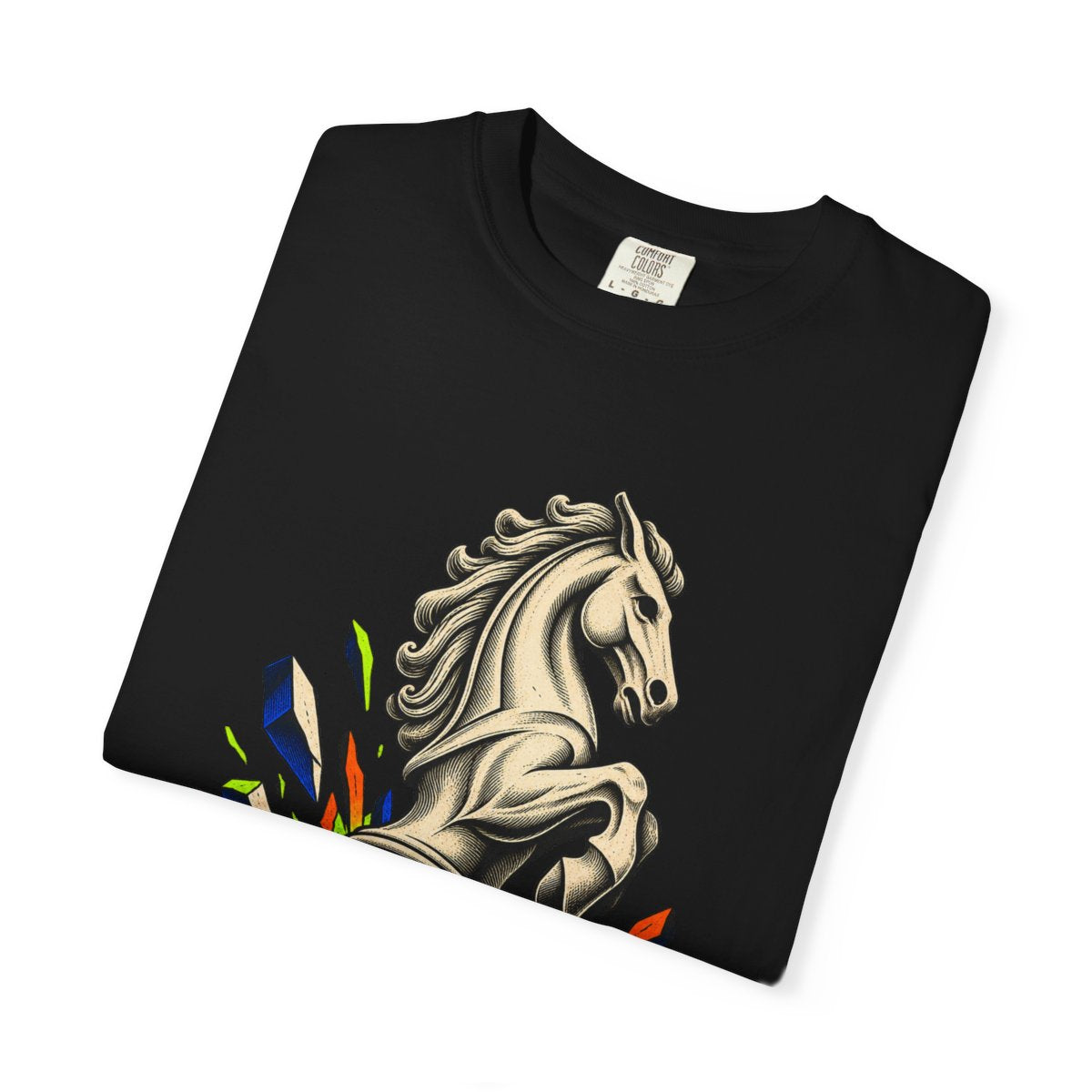 Knight Leap Tee folded front print detail
