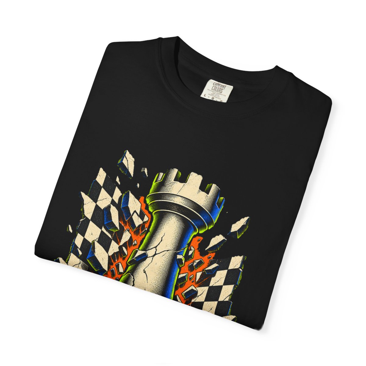 Rook Break Tee folded front print detail