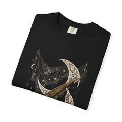 Shear Moon Tee folded front print detail