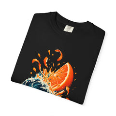 Citrus Crash Tee folded front print detail