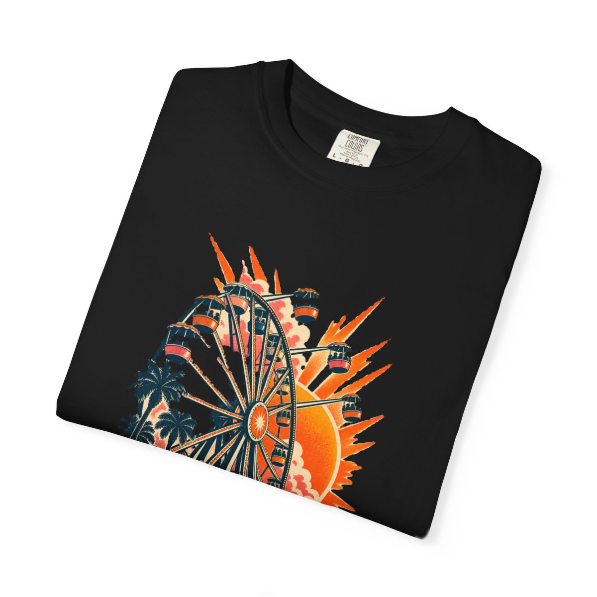Ferris Flare Tee folded front print detail