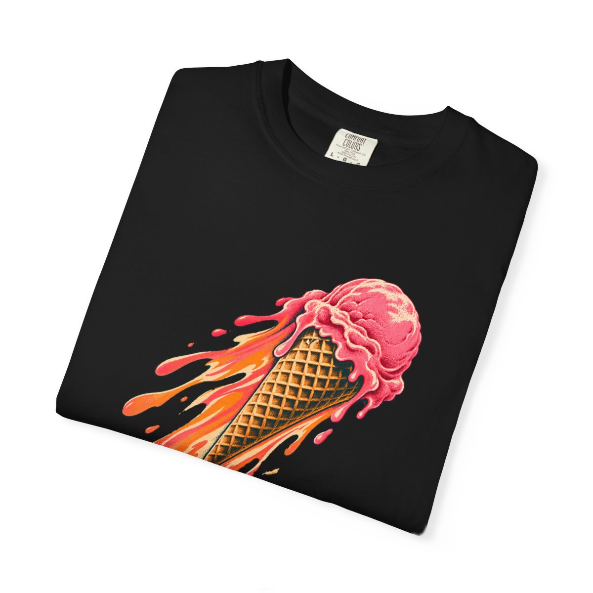 Ice Cream Comet Tee folded front print detail