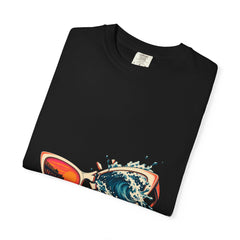 Sunglass Surf Tee folded front print detail