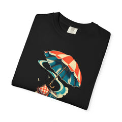 Umbrella Lift Tee folded front print detail