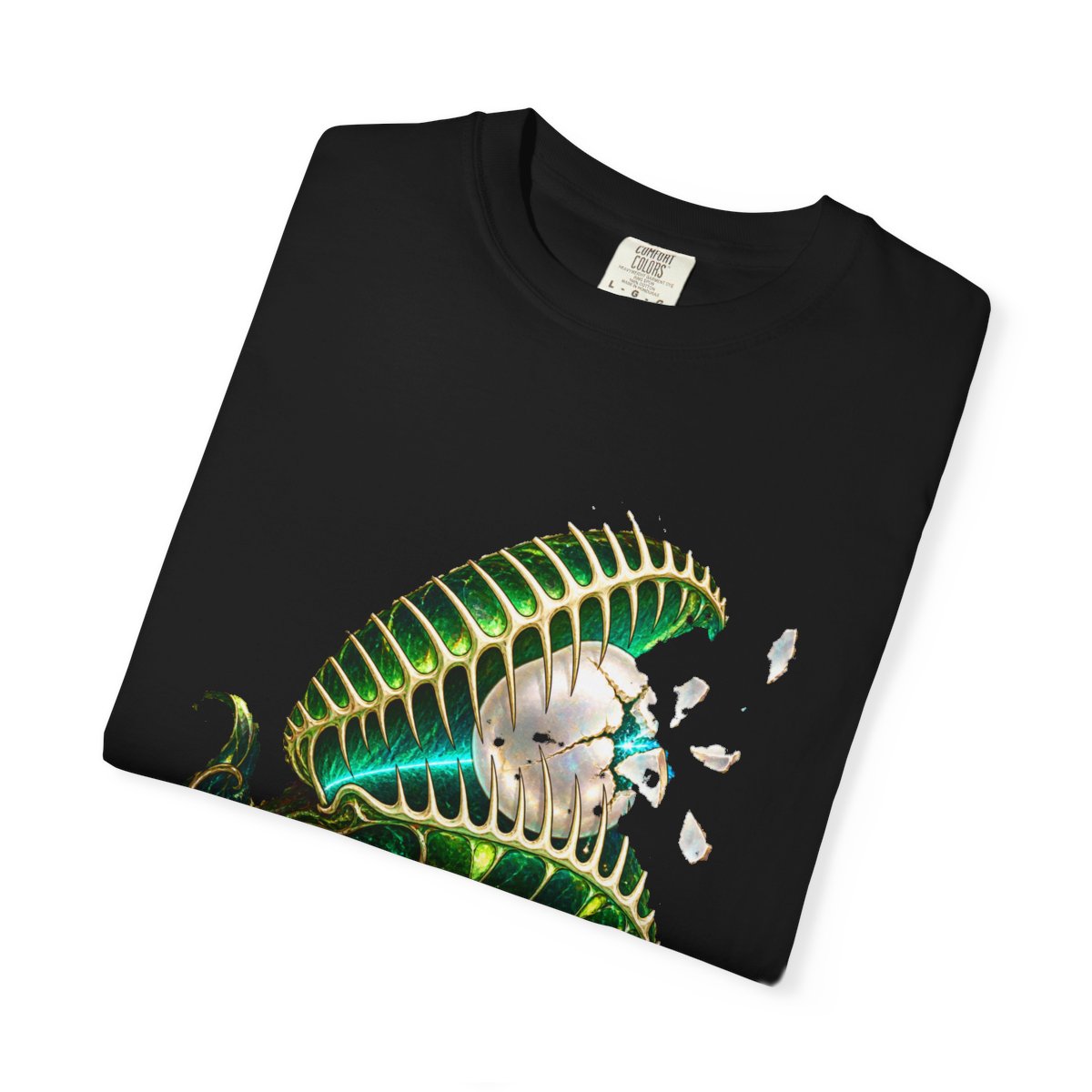 Pearl Trap Tee folded front print detail