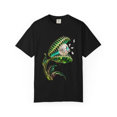 Pearl Trap Tee large front print on a Black Comfort Colors 1717 tee