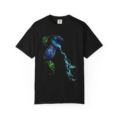 Pitcher Falls Tee large front print on a Black Comfort Colors 1717 tee