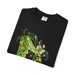 Spider Pear Tee folded front print detail