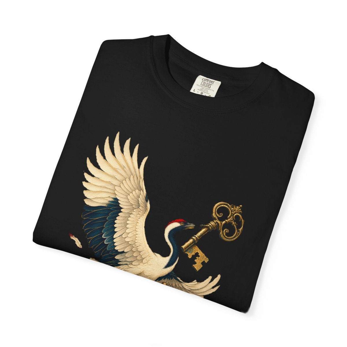 Crane and Key Tee folded front print detail
