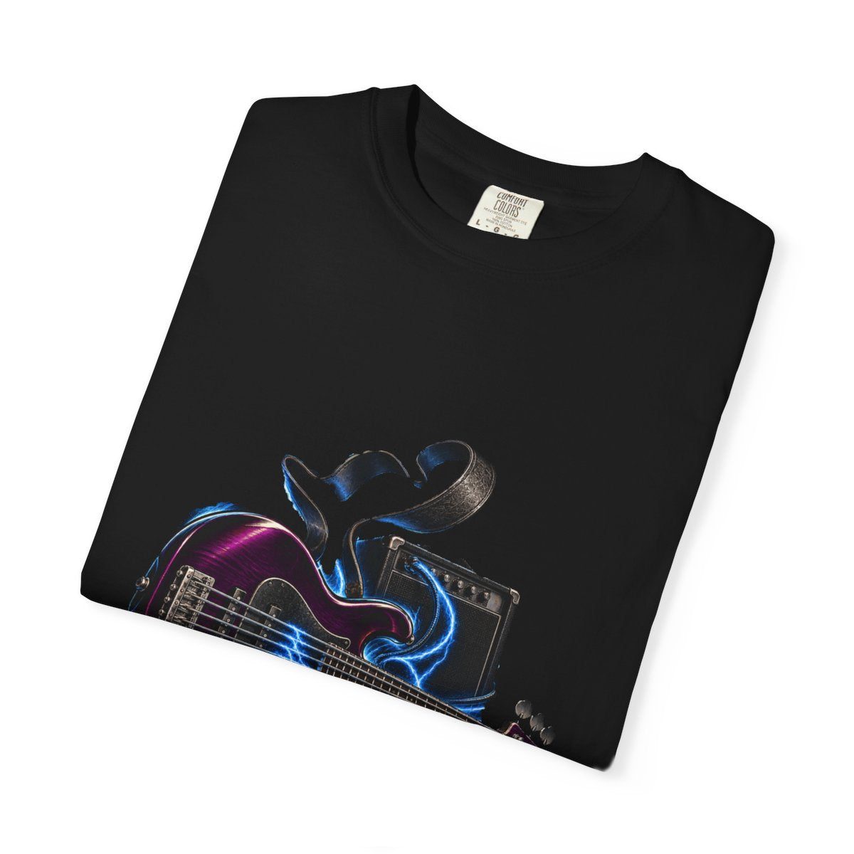 Bass Voltage Tee folded front print detail