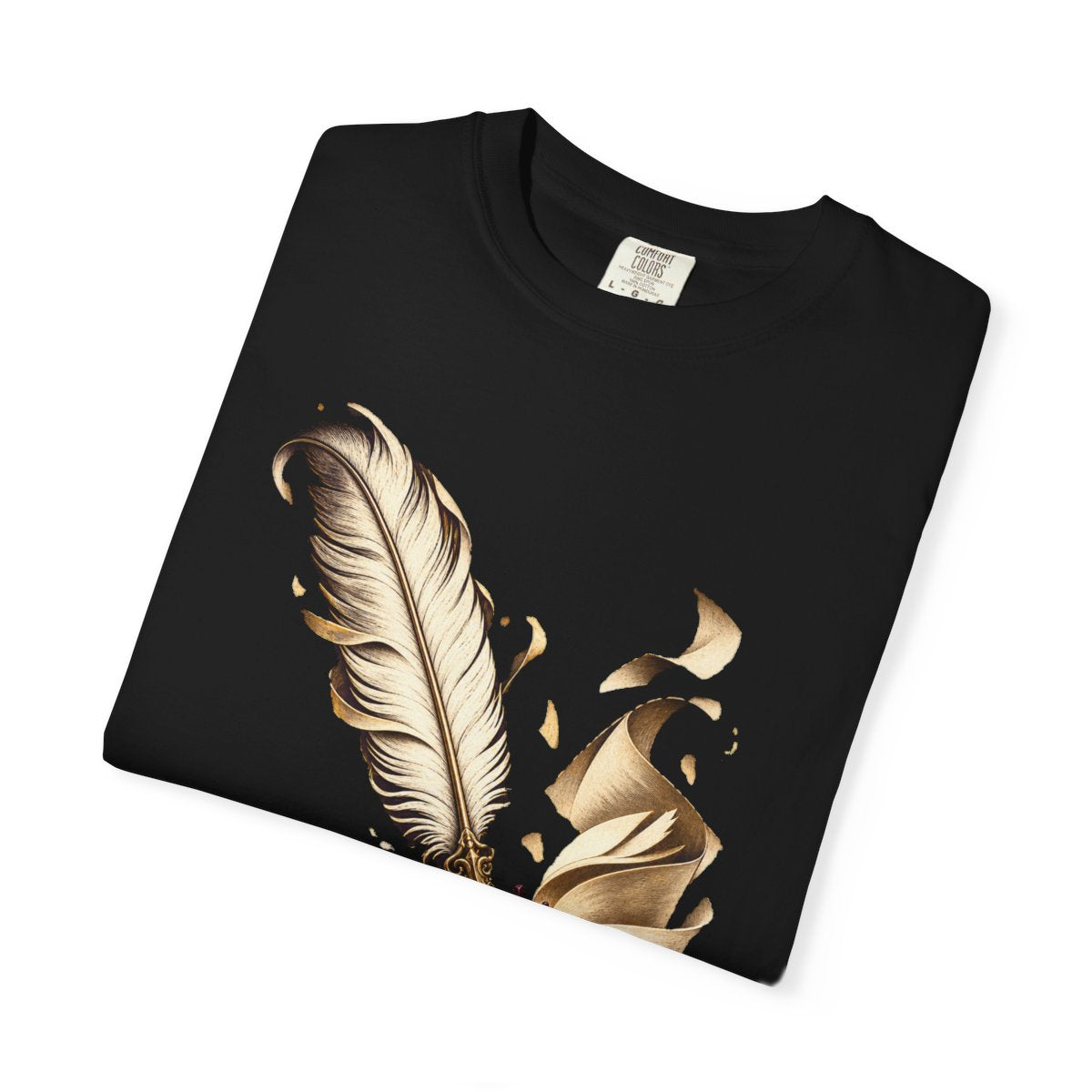Quill Strike Tee folded front print detail