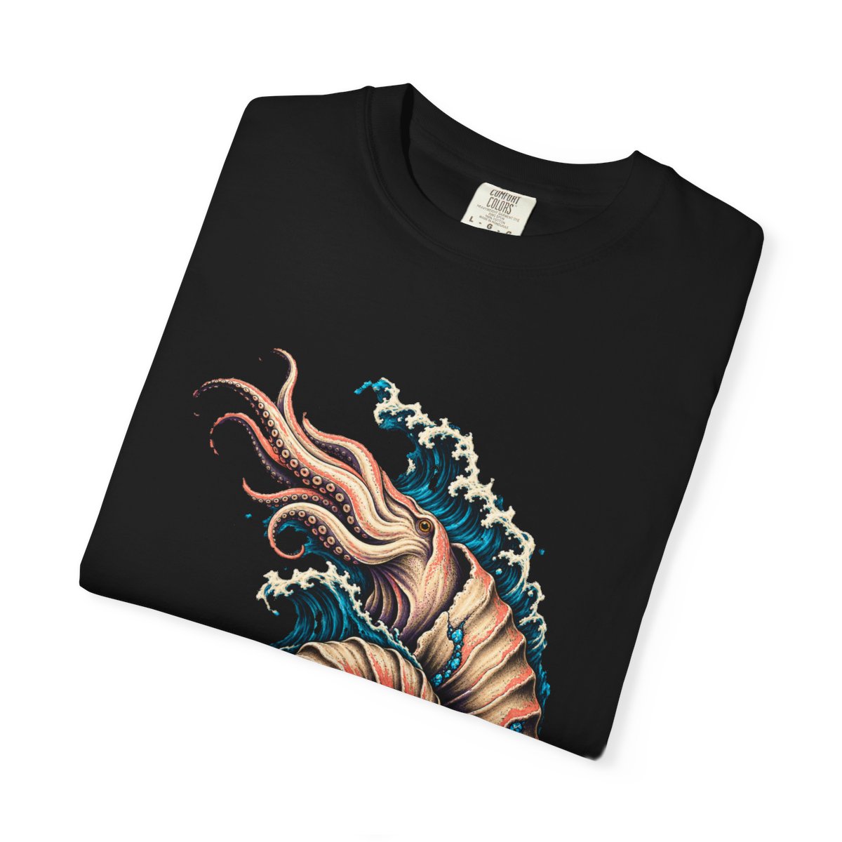 Ammonite Surge Tee folded front print detail