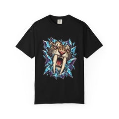 Saber Thaw Tee large front print on a Black Comfort Colors 1717 tee