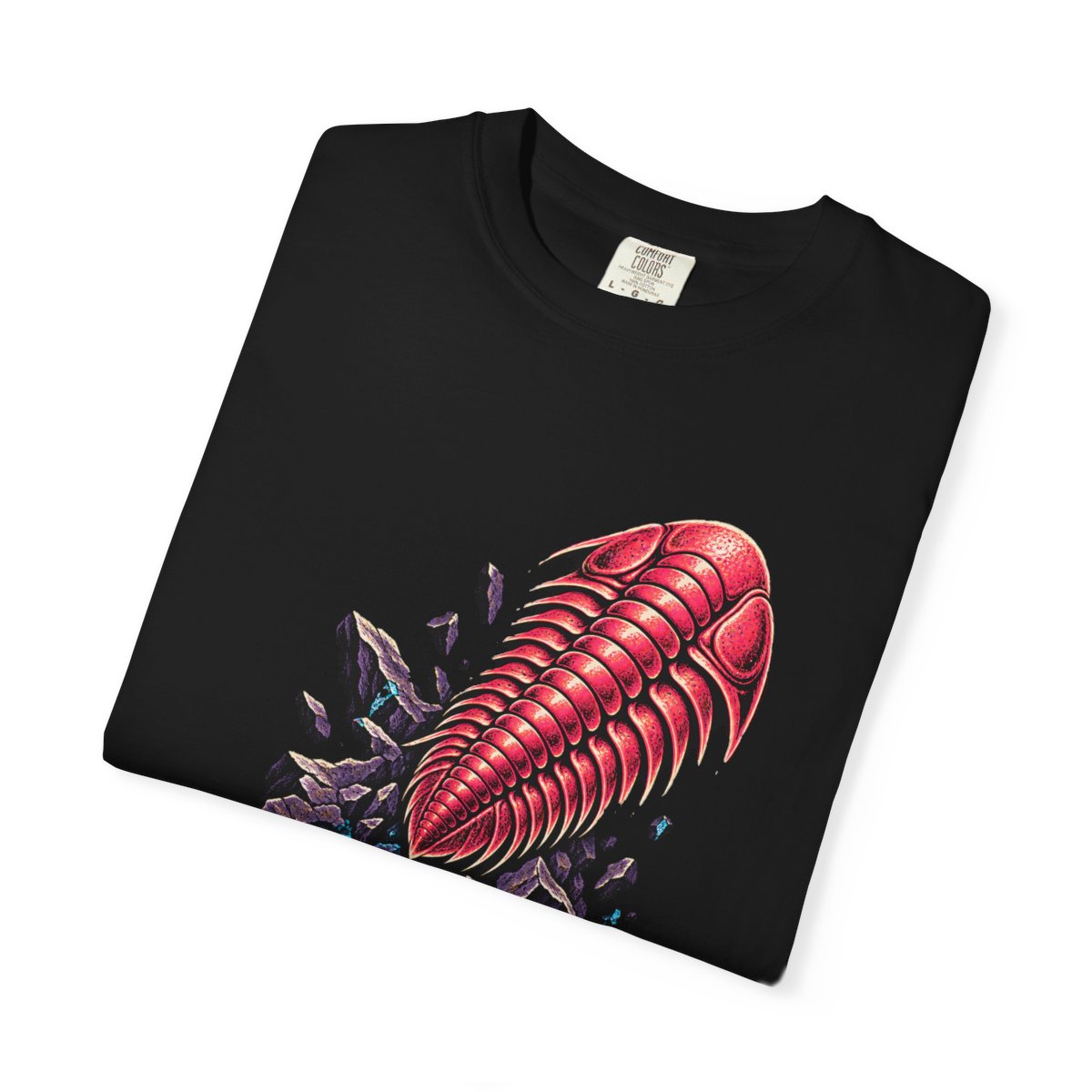 Trilobite Rising Tee folded front print detail