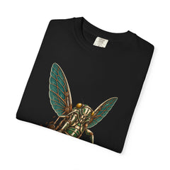Cicada Emergence Tee folded front print detail