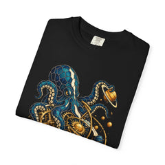 Octopus Orrery Tee folded front print detail
