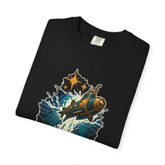 Skybound Submarine Tee folded front print detail