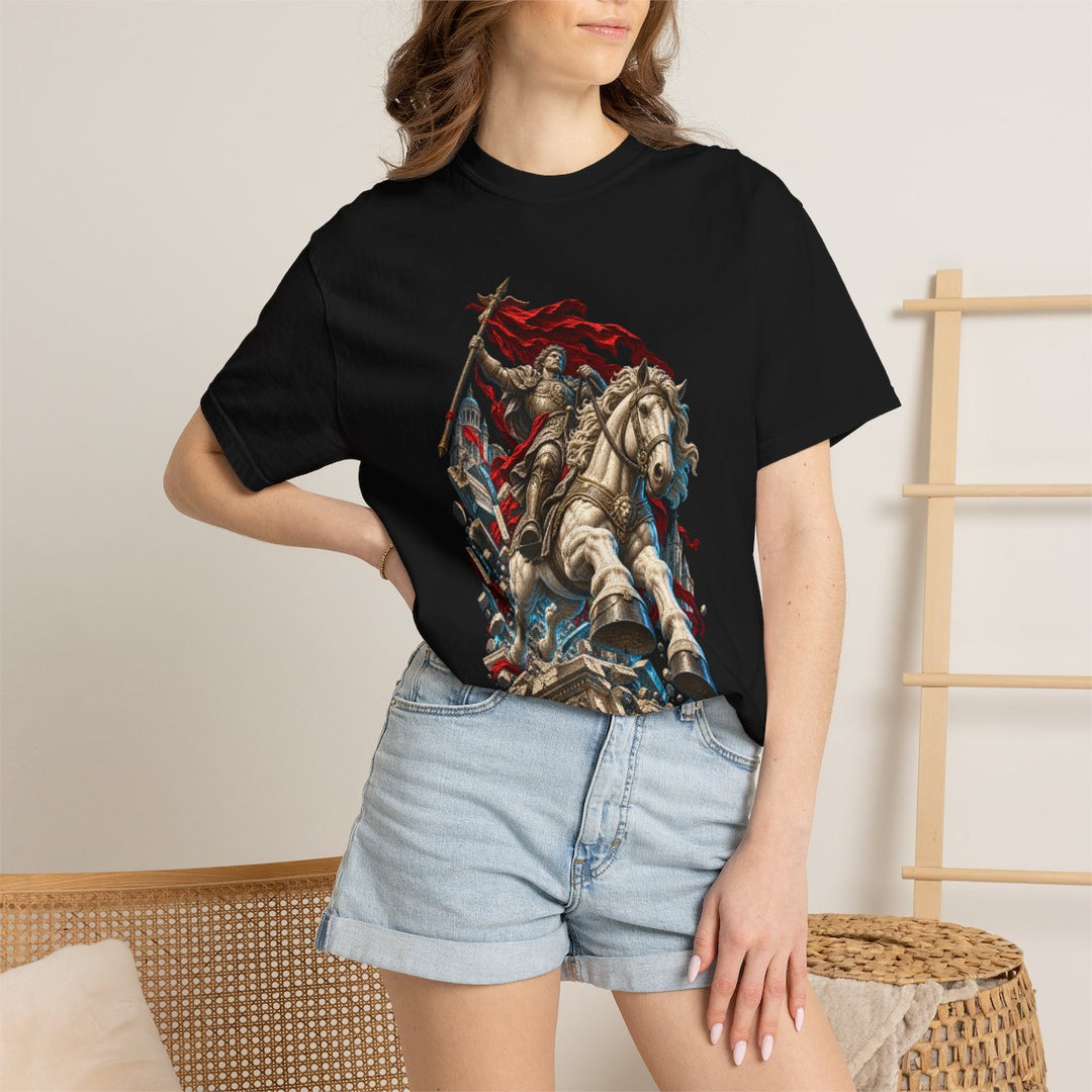 Stone Cavalry Monument Front Print Tee