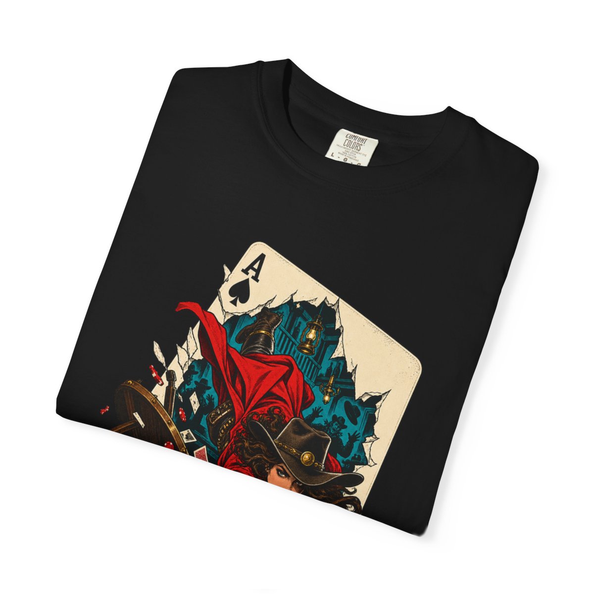 Ace Escape Tee folded front print detail