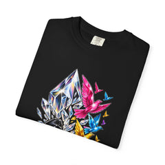 Break the Prism Tee folded front print detail