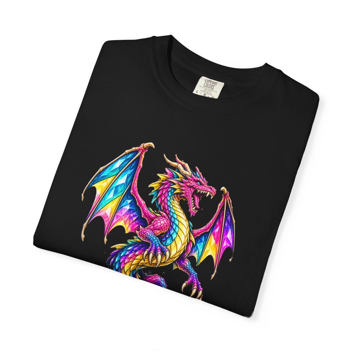 Dragon From Ink Tee folded front print detail