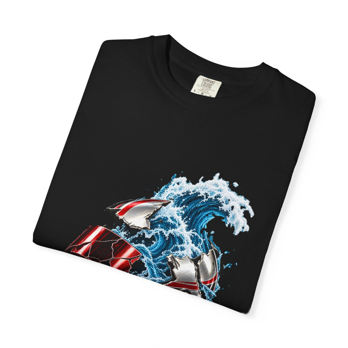 Helmet Flood Tee folded front print detail