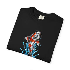 Koi Breakaway Tee folded front print detail