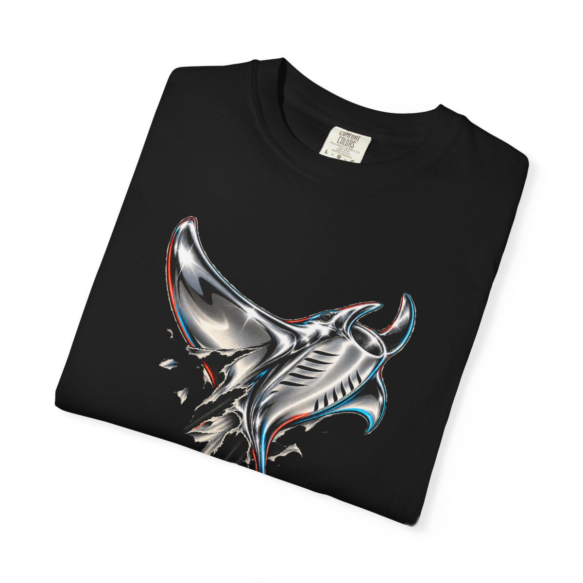 Manta Escape Tee folded front print detail