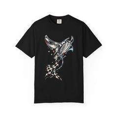 Manta Escape Tee large front print on a Black Comfort Colors 1717 tee