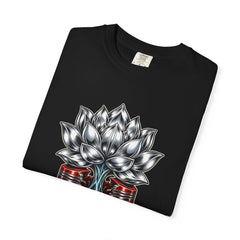 Piston Lotus Tee folded front print detail