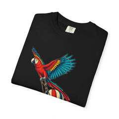 Macaw Lift Tee folded front print detail