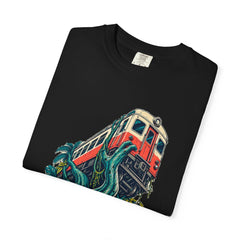 Railcar Roots Tee folded front print detail