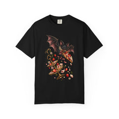 Tart Thief Tee large front print on a Black Comfort Colors 1717 tee
