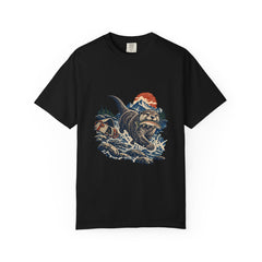 Otter Theft Tee large front print on a Black Comfort Colors 1717 tee
