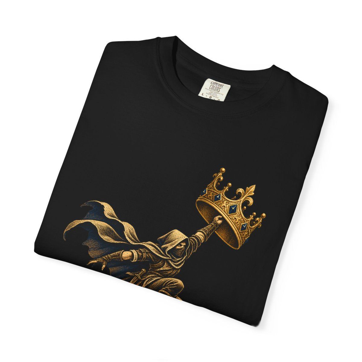 Crown Heist Tee folded front print detail