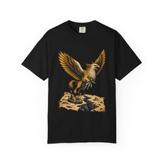 Griffin Rescue Tee large front print on a Black Comfort Colors 1717 tee