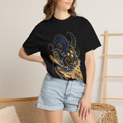 Ink Kraken Tee worn Printify context view on a Black Comfort Colors 1717 tee